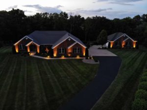 Outdoor Lighting House with Pool